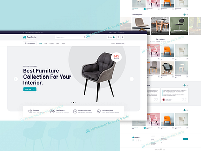 sofas and chairs shop design figma responsive ui uiux web design