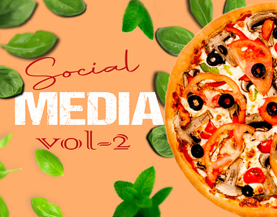 SOCIAL MEDIA POST vol-2 (Food) burger facebook ads fastfood fat food graphic design instagram post pizza sandwich social media post
