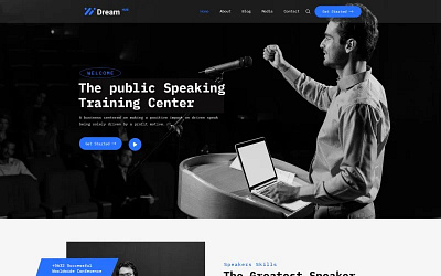 DreamHub Public Speaker HTML5 Template coach coaching consulting meeting pub services speaker technology teleconference teleconference meeting training video conference