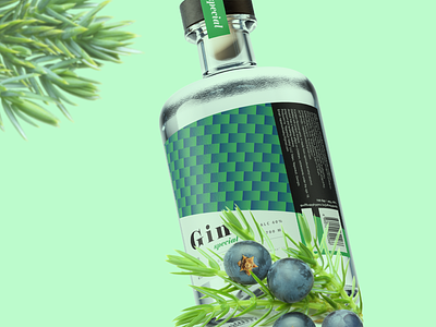 KIJI alcohol branding creative design gin illustration label logo whiskey