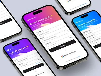 Login / Register / Forgot Password auth create an account design dribbble forgot password login login account mobile app password register an account restore signup ui design uiux