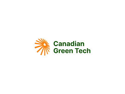 Canadian Green Tech Logo Concept branding design flat graphic design graphic designer green logo logo logo design logo designer minimal sun logo tech loho vector