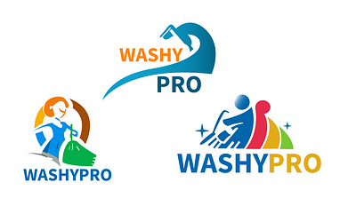 Sample Work for cleaning company logo name as washypro branding creativedesign design graphic design illustration logo photoshop vector