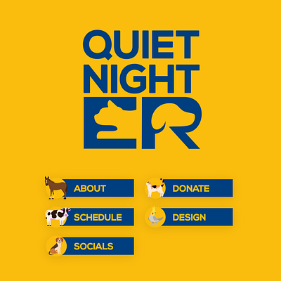 Logo and Panels for Quiet Night ER animals branding content creation design freelance work graphic design graphic designer logo logo design logo design branding twitch twitch graphics twitch panels vector