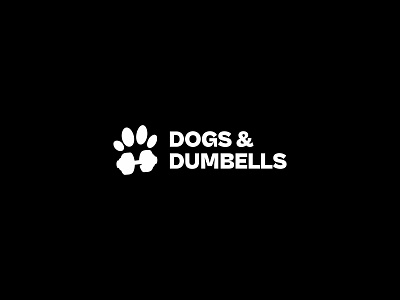 Dogs & Dumbells Logo Concept animal logo brand identity branding design dog logo flat flat logo graphic design graphic designer gym logo icon illustration logo logo design logo designer minimal minimal logo paw logo vector