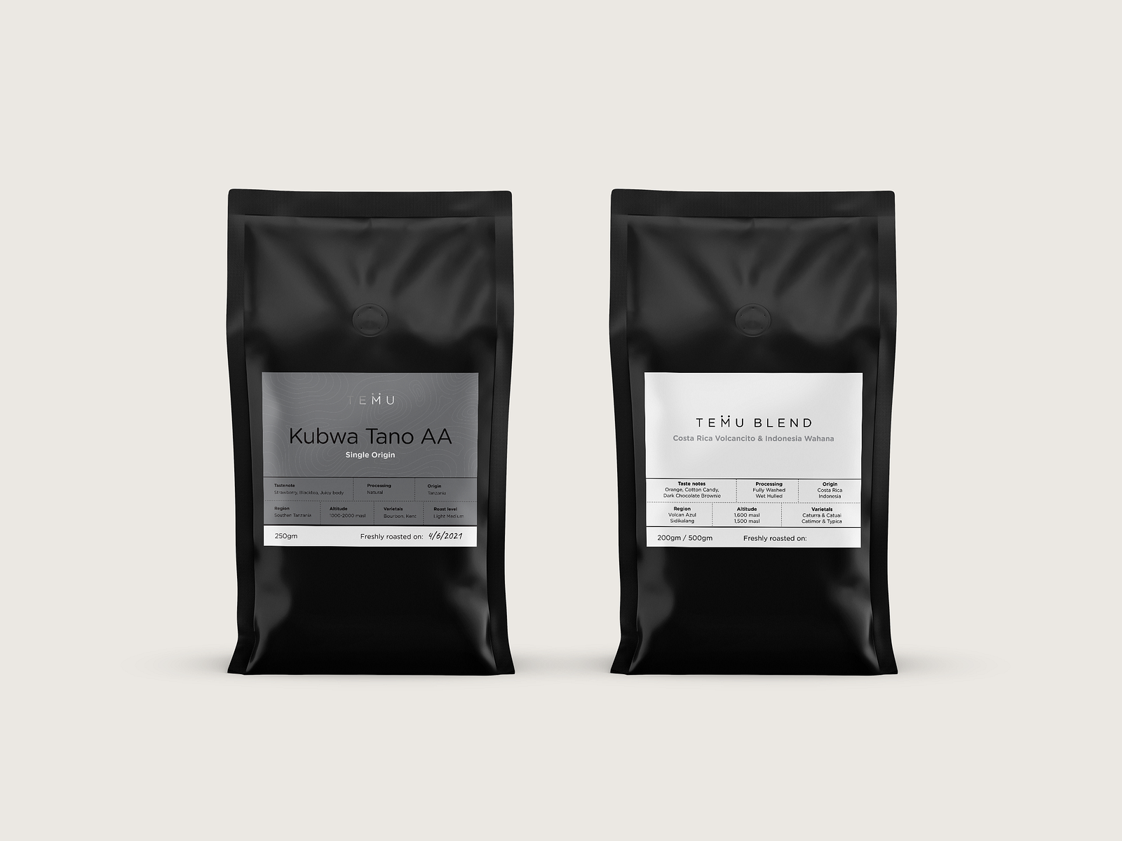 TEMU Coffee Packaging Design by Afdzal Design on Dribbble