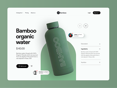 Organic water website design aterdesignconcept bottle shopping cleandesign concept designconcept designuiux latest trends minimal ui shoppingwebsite uiux uxuidesigning waterconcept watershopping waterwebsite website websiyeuiux