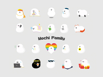 Mochi Family graphic graphic design mochi