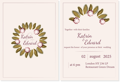 wedding invitation branding card graphic design logo wedding invitation