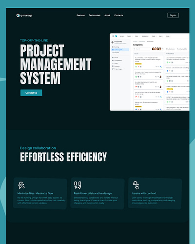 PROJECT MANAGEMENT SYSTEM - Landing Page creative design landing page minimal product design ui ui design ui ux ui ux design ux ux design web design website website design