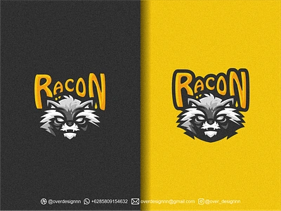 Racoon Logo branding design graphic design identity illustration logo mark tshirt vector