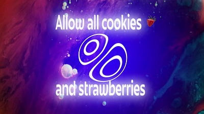 Allow all cookies...and strawberries 3d animation graphic design motion graphics ui
