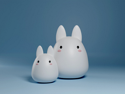 Bunnies 3d 3d modeling art direction design graphic design