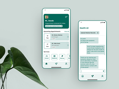 AI powered Healthcare App app healthcare mobile design ui ux