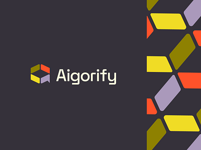 Aigorify abstract ai app banking branding chat clever corporate data fintech futuristic logo minimal money payment real estate saas startup technology web