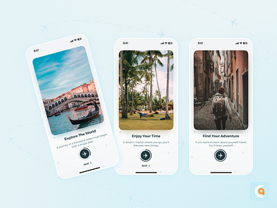 Travel Onboarding android design app design branding button design design figma graphic design icons ios design mockup onboarding design travel app typography ui ui ux ux design