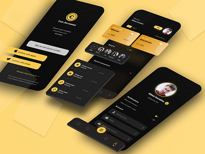 Finance app 3d app binance clean concept crypto crypto wallet dark mode finance finance app graphic design milad aarabha mobile mobile app mobile design payment shots ui ui app uiux