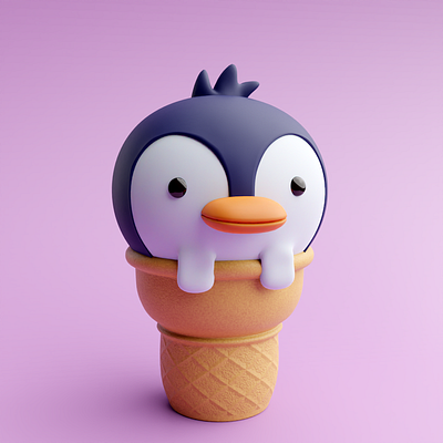 Cone Beasties #016 — Flappy 3d 3d modeling art direction character design graphic design illustration nft nft collection