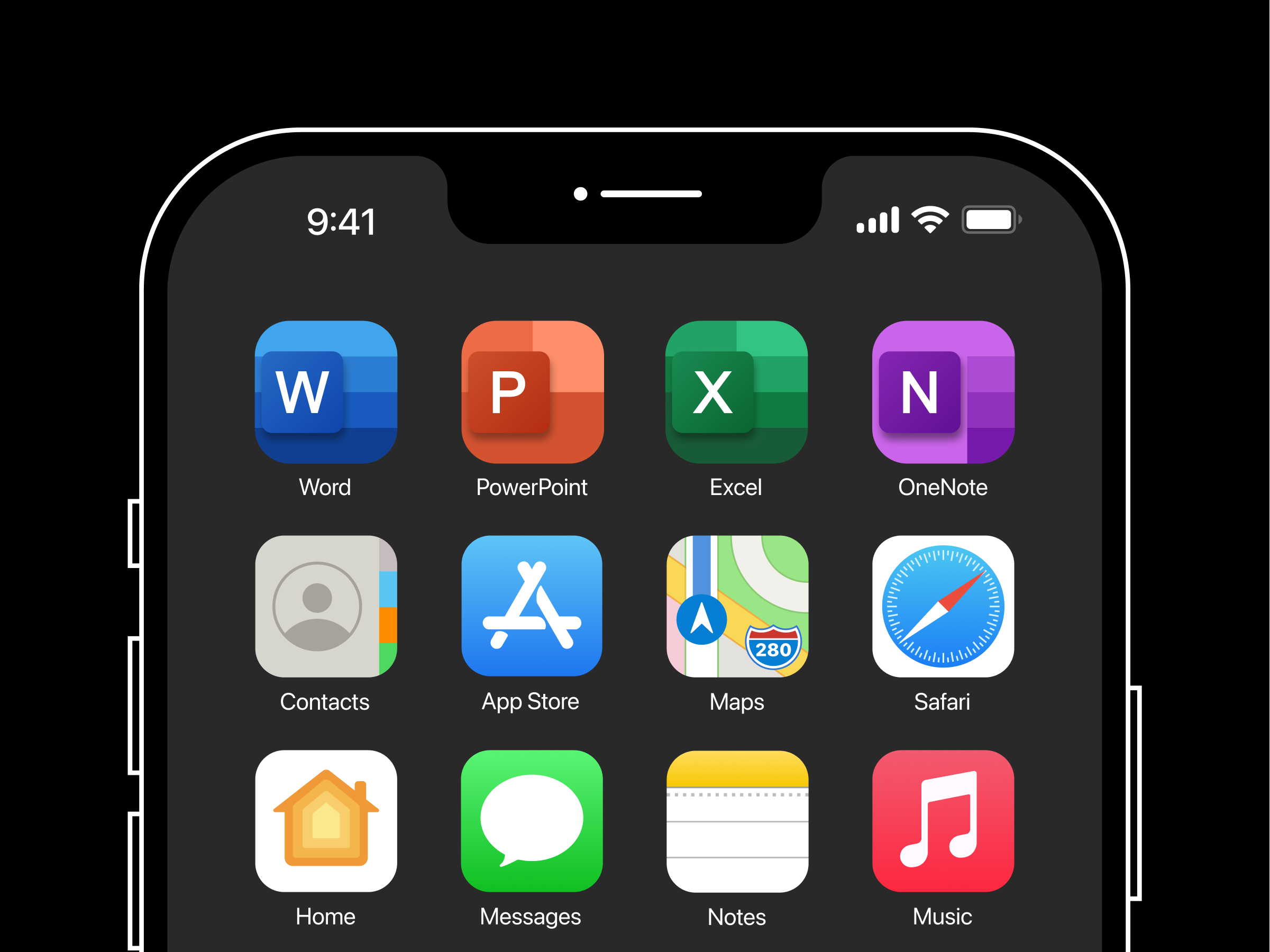 Microsoft Office Icons Redesign app app icon design excel home screen icon icons iphone logo microsoft microsoft icons mobile office office 365 onenote powerpoint redesign word