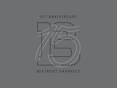 15th Anniversary logo of Beetroot Graphics 15 15thanniversary anniversary anniversarylogo branding logo logodesign logotype years