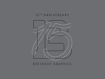 15th Anniversary logo of Beetroot Graphics 15 15thanniversary anniversary anniversarylogo branding logo logodesign logotype years