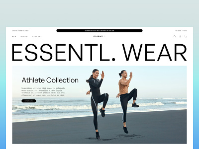 Sportswear web design concept design webdesign website