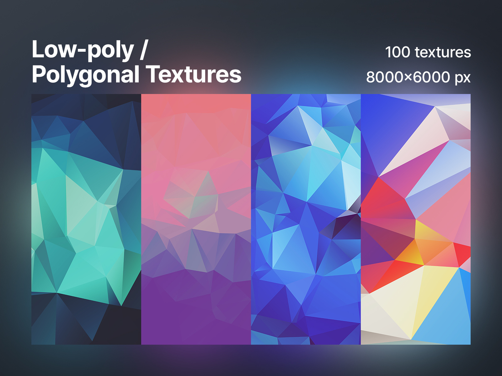 100 Low-poly Polygonal Textures / Backgrounds by env1ro on Dribbble