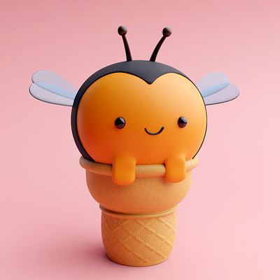Cone Beasties #017 — Buzzy 3d 3d modeling art direction character design graphic design illustration nft nft collection