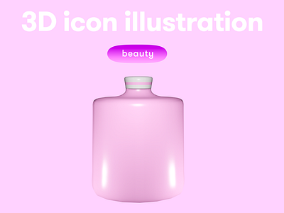 BEAUTY 3D icon - shampoo 3d 3d icon 3d illustration 3d object beauty shampoo