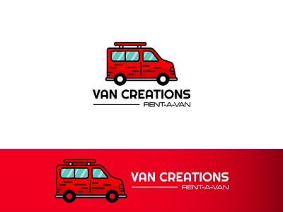 Van Creations Logo Design automobile automotive branding car drive graphic design icon illustration logistic logo road technology transportation van vehicle