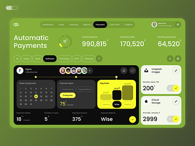 QuickBooks - Finance Service Management build build 2.0 dashboard design design inspiration designdrug finance inspiration ui ux watchmegrow