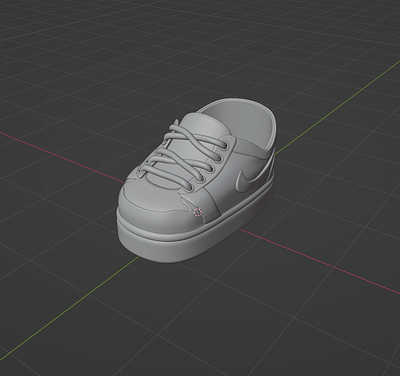 3D nike shoe in Blender 3d blender
