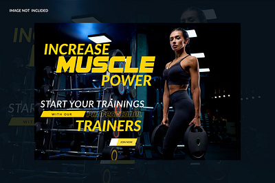 Fitness web banner design template fitness poster fitness web banner graphic design gym banner gym poster