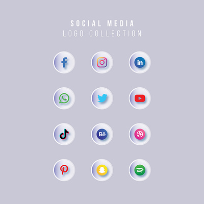 SOCIAL MEDIA ICON DESIGN facebook icon icon design social icon social media icon social media logo design