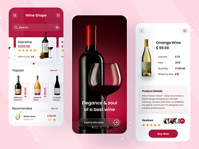 Wine Market App app branding design graphic design illustration logo typography ui ux vector