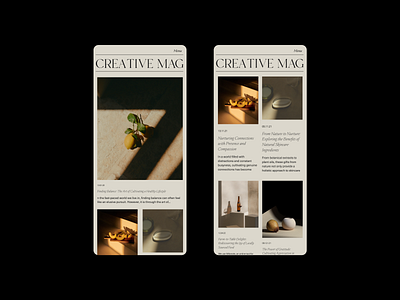 Creative Mag Issue 125 beige blog dektop design editorial layout magazine minimal product photography responsive ui ux web webdesign