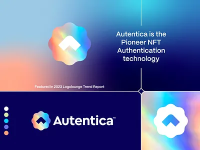 Autentica - Logo Design 🎉 approve brand identity design branding check creative logo halo logo logo design logolounge report ribbon texture trend verified visual identity visual identity design