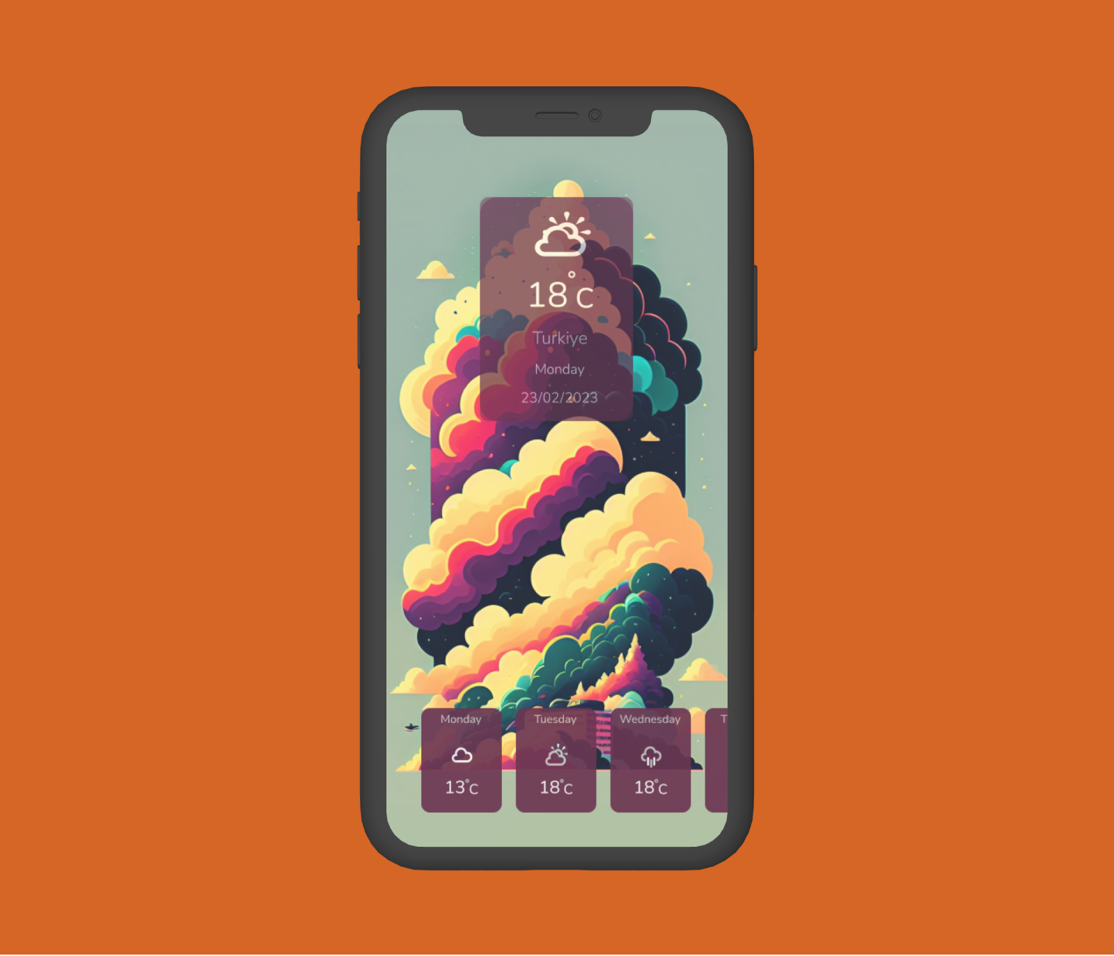 The Weather graphic design ui