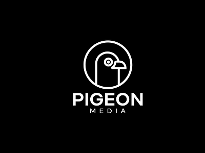 Pigeon Simple Logo Design bird branding clean graphic design logo modern pigeon simple