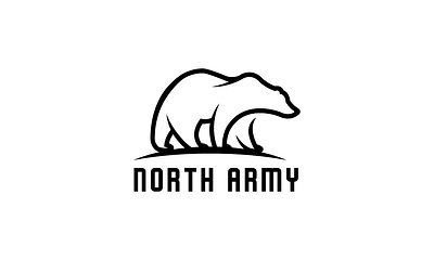 Polar Bear Simple Logo Design animal bear branding clean logo modern polar bear silhouette