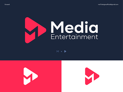 M + Play Logo - Unused branding design graphic design icon logo typography vector