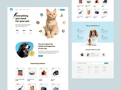 Pet shop design graphic design ui user experience user interface ux web design