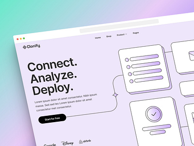 Headers — Clonify clean figma header hero ui ui kit web web design