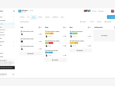 Kanban Board UI Design board design dashboard kanban ui design ux design