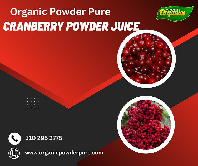 Experience the Tangy Delight of Cranberry Powder Juice by Organic