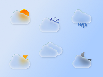 Daily UI Challenge- Day 007 - Weather Icons 100daysui daily ui design ui ux ux designer