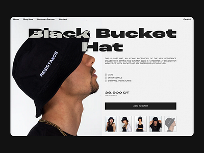 Bucket Product Page bucket cart design graphic design hat product shop ui ux