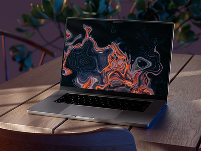 MacBook Pro Mockup 08 3d 3d animation after effects animation apple c4d cinema 4d flowers gradient laptop lighting macbook mockup mockups motion graphics redshift render