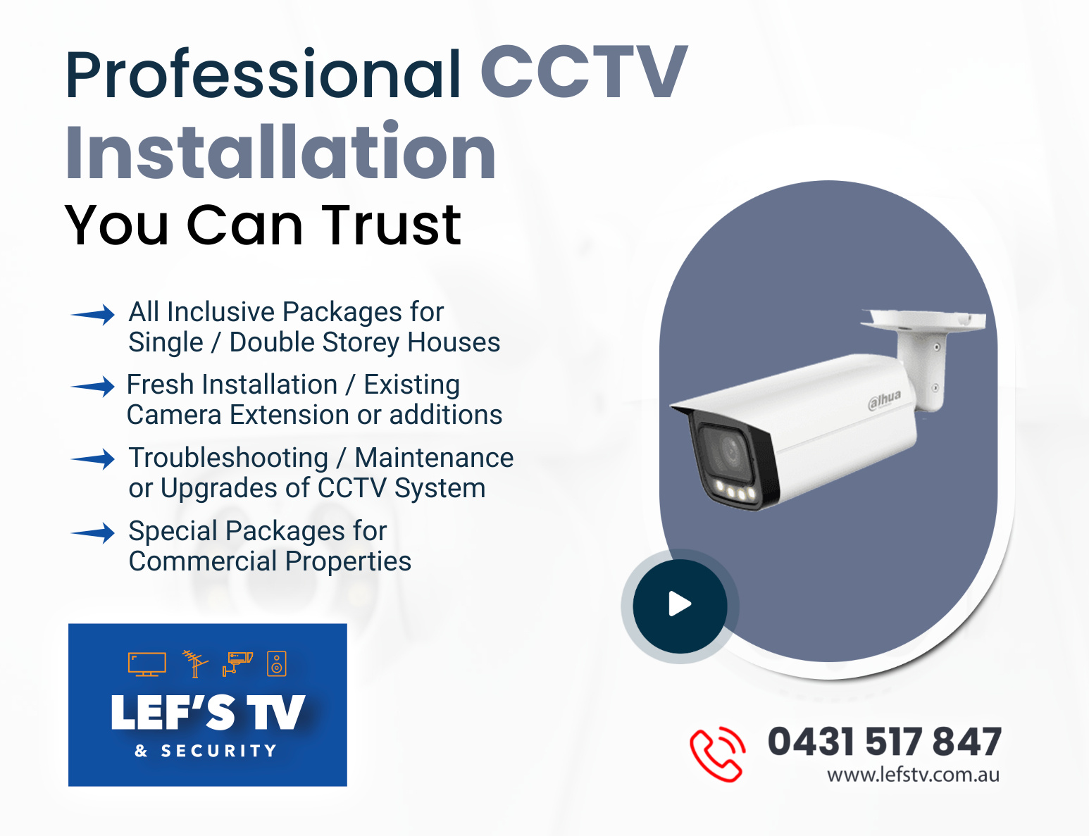 Cctv best sale installation package