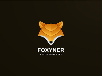 Fox art branding fox gradient illust illustration logo modern vector wolf